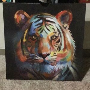Beautiful abstract lion painting